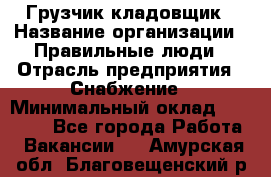 Грузчик-кладовщик › Название организации ­ Правильные люди › Отрасль предприятия ­ Снабжение › Минимальный оклад ­ 26 000 - Все города Работа » Вакансии   . Амурская обл.,Благовещенский р-н